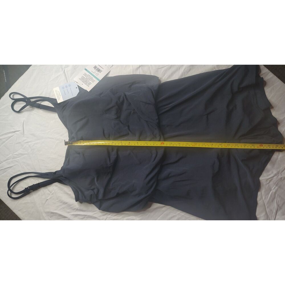 NWT Maxine Of Hollywood Swim Romper Size 16 Indigo MM9MD45 Summer Full Coverage - Picture 12 of 12
